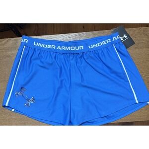 Under Armour Shorts Youth XLarge Blue Athletic Running Elastic Waistband Logo